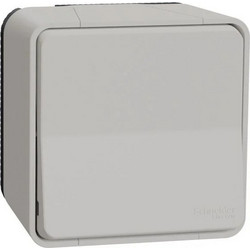Schneider Electric Mureva Styl Επιτοίχιος Διακόπτης Απλός / Αλέ Ρετούρ IP55 Λευκός (MUR39021)
