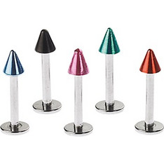 Sequoia Σκουλαρίκι Piercing Labret , set σε 5 χρωματα(1.2*8*3)