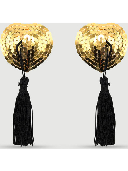 Αυτοκόλλητα Θηλών Με Παγιέτες & Κρόσσια Sequin Nipple Pasties With Tassels - Χρυσά
