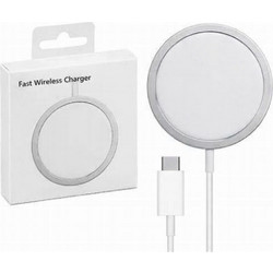 Magsafe Wireless Fast Charge 15W Λευκός (Green Lyca)