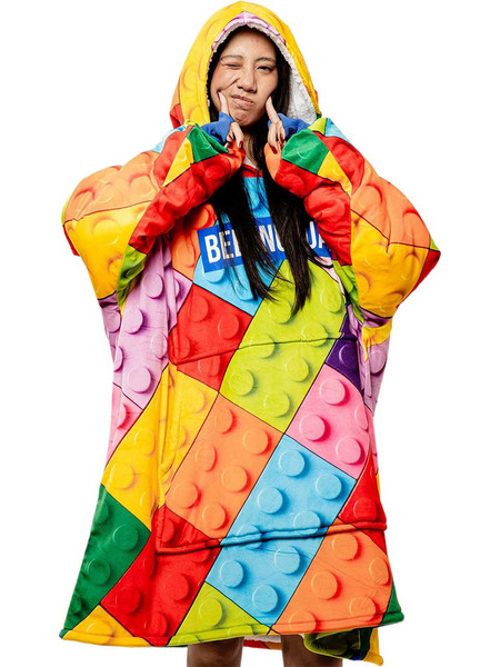 BEE UNUSUAL PLAY WITH ME HOODED PONCHO BLANKET HH-257421-MULTI Πολύχρωμο