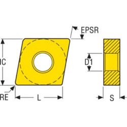 CNMG 120408-MF1 CP500 - Seco Πλακίδιο Τόρνου