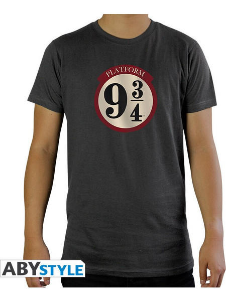 Harry Potter Unisex Dark Grey Tshirt - 9 3/4 - ABYTEX609
