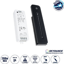 GLOBOSTAR(R) 73119 SKYDANCE V1+R11 CORE Dimmer 1CH DC 5-36V 8A 288W Max IP20 - RF 2.4GHz Ασύρματο Χειριστήριο Αφής - Μ10xΠ3.5xΥ2cm