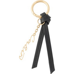LEATHER SCRIPT TASSLE BAG CHARM WOMEN CALVIN KLEIN