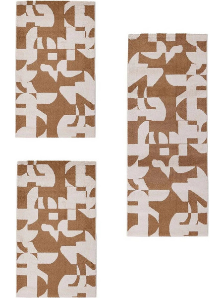Σετ Χαλιά Κρεβατοκάμαρας 3Τμχ. Century 486B Terra-Cream Royal Carpet SET(2 80X140&80X200) Πολυέστερ