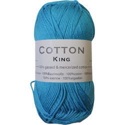 Νήμα Πλεξίματος Cotton King 100% Βαμβακερό 50 γραμμάρια με 125 μέτρα σε Τιρκουάζ 0124