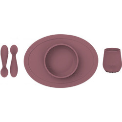Ezpz Feeding Set Βρεφικό Σετ Φαγητού Σιλικόνης Tiny Mauve 4τμχ