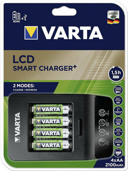 Varta LCD Smart Charger Plus + 2xAA 2100mAh