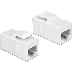 DELOCK DELOCK Keystone module RJ45 86379, θηλυκό σε θηλυκό, Cat 6 UTP, λευκό