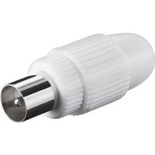 GOOBAY GOOBAY βύσμα coaxial 11500, αρσενικό, λευκό, 10τμχ