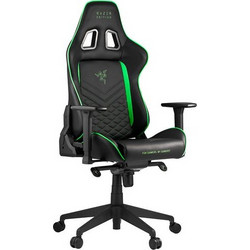 Razer Tarok Pro Καρέκλα Gaming Δερματίνης με Ρυθμιζόμενα Μπράτσα Μαύρη Πράσινη REZ-0002