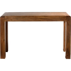Artekko Attari Καφέ Κονσόλα από Ξύλο Teak (120x40x77)cm - 120cm x 40cm x 76cm
