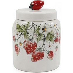 Jar κεραμικό με φράουλες 12X16cm