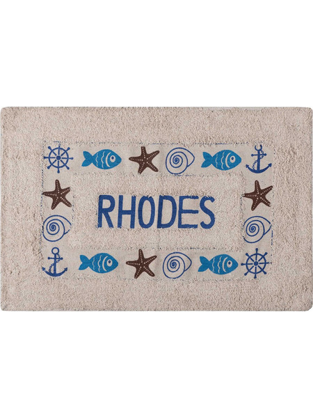 Πατάκι ψάρι RHODES (50cm x 80cm) μπλέ SilkFashion