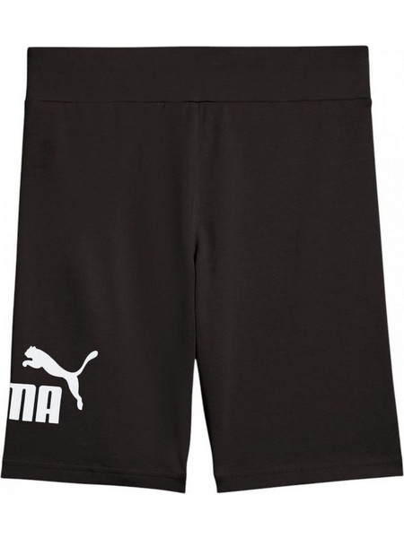 PUMA SHORTS TIGHT ESS No1 LOGO BLACK WHITE JR