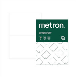 Metron Αυτοκόλλητες Ετικέτες Εκτύπωσης Α4 210x148 2/Φ 100 Φύλλων - 537.094145
