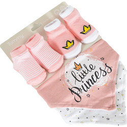 Cangaroo Σετ Δώρου Καλτσάκια 2τμχ Και 2 Σαλιάρες Tummy Pink (111895)