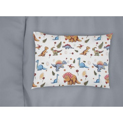 DIM Μαξιλαροθήκη Εμπριμέ Dinosaur 519 35X45 White-Blue 100% Cotton