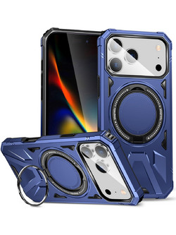 ENKAY iPhone 17 Pro Max / 18 Pro Max MagSafe Magnetic Shockproof with Ring Holder Θήκη Σκληρή- Blue
