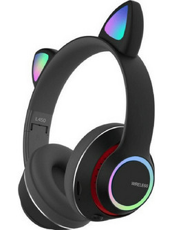 L450 Ενσύρματα & Ασύρματα Bluetooth Ακουστικά Over Ear Μαύρα