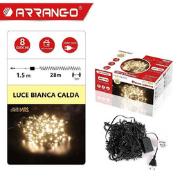 Arrango 400 Χριστουγεννιάτικα Λαμπάκια LED σε Σειρά Πράσινο Καλώδιο Θερμό Λευκό 29.5m AN57245