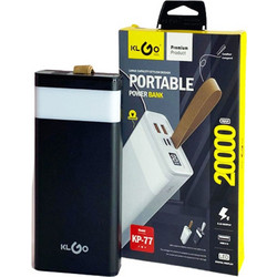 KLGO Kp-77 Power Bank 20000mAh με 2 Θύρες USB-A Black