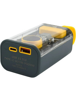 Cyberpunk Mini Power Bank 20000mAh 22.5W με Θύρα USB-A & Θύρα USB-C Power Delivery Transparent / Grey