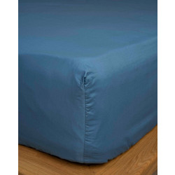 Sunshine Home Σεντόνι King Size Βαμβακερό με Λάστιχο 180x200+30 Feelings 104 Blue