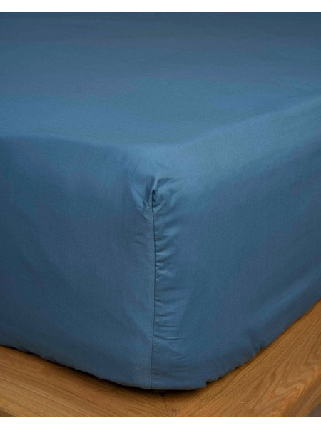 Sunshine Home Σεντόνι King Size Βαμβακερό με Λάστιχο 180x200+30 Feelings 104 Blue