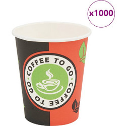 vidaXL Ποτήρια Καφέ μιας Χρήσης 1000 τεμ. 240 ml (8 oz) Χάρτινα