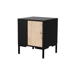 Cama Bedside table 2pc MERCI 44x40x52.5 black/oak artisan
