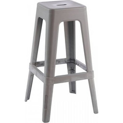 Relix Pp Σκαμπό Bar Στοιβαζόμενο, Pp Απόχρωση Sand Beige 42x42x76cm