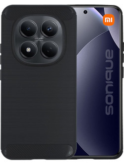 Sonique Carbon Brushed Back Cover Black (Xiaomi Redmi Note 15 Pro Plus 5G / Poco M8 Pro 5G)