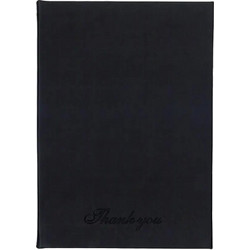 Next θήκη για λογαριασμό πολυτελείας ecoleather velvet μαύρη 14,5x21εκ. Δυνατότητα εκτύπωσης
