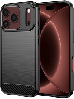 Techsuit Carbon Silicone Back Cover Black (iPhone 18 Pro Max / 17 Pro Max)