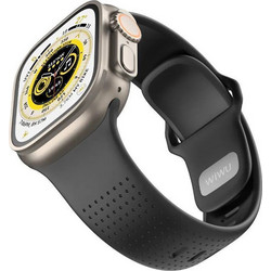WiWu Comf Secur Λουράκι Σιλικόνης Black (Apple Watch 44 / 45 / 46 / 49mm)