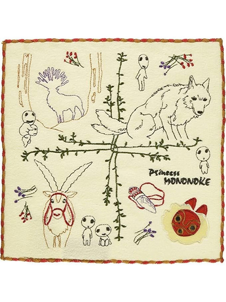 Studio Ghibli - Princess Mononoke Mini Towel (25x25cm)