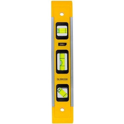 DELI αλφάδι DL290230 με 3 μάτια, πλαστικό, μαγνητικό, 23cm