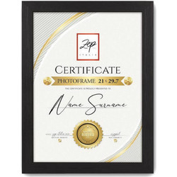 ZEP MDF Κορνίζα Certificate 21x30cm Μαύρο