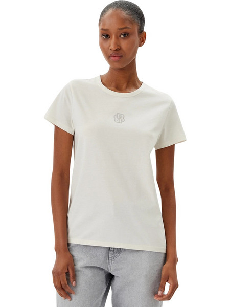 Γυναικείο T-shirt Boss Eventsa7 Open White 50537598-118
