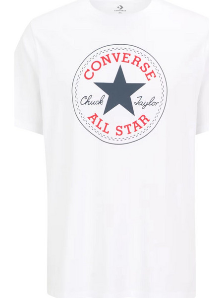 Converse - Ανδρικό T-shirt Chuck Taylor All Star Patch Relaxed Fit CVM5T459-100 Λευκό