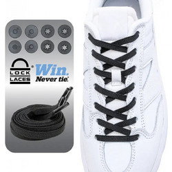 Lock Laces Flat Black (LL-306281)