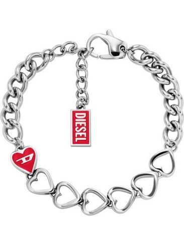 Diesel Βραχιόλι Silver DX1668040 15,5cm