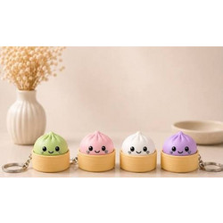 Dumpling Clicker fidget Keychain 4 Pieces
