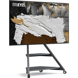 Fitueyes Eiffel V2 FT88 Βάση Τηλεόρασης Δαπέδου Περιστρεφόμενη Τροχήλατη με Βραχίονα 55"-88" έως 60kg
