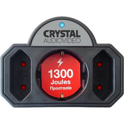 CRYSTAL AUDIO SP21 Πολύπριζο Προστασίας 3 Θέσεων Μαύρο