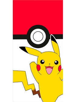 Nintendo Pokemon Pikachu Pokeball Παιδική Πετσέτα Θαλάσσης Πολύχρωμη 70x140cm