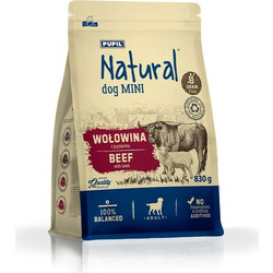NATURAL Beef with lamb Mini - dry dog food - 830g