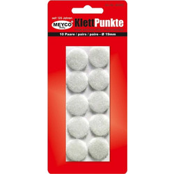 ΑΥΤΟΚΟΛΛΗΤΑ VELCRO ΣΤΡΟΓΓΥΛΑ ΛΕΥΚΑ 19MM 10ΤΕΜ MEYCO 65783